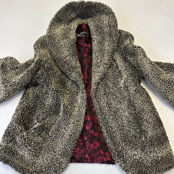 Vintage 60s Boerner's Curly Lamb Fur Coat Womens Size S? Gray Classic Winter - Picture 5 of 15